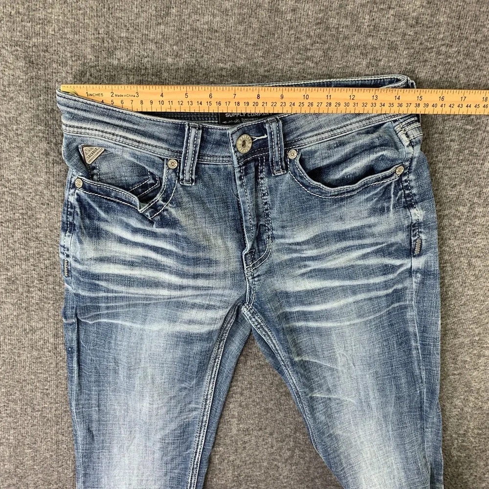 Salvage Supply Co Jeans Men 29S 29x30 Haovc Straight Slim Buckle Pants Stretch